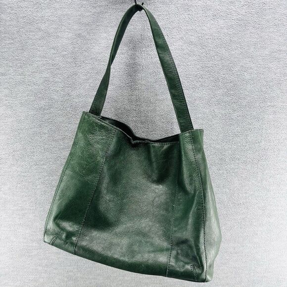 AMERICAN LEATHER Co - Green One Strap Magnetic Snap Shoulder Bag - Picture 2 of 14
